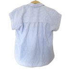 J Jill Henley Dolman Sleeve Striped Blue White Blouse Relaxed Fit Everyday Top Size undefined Photo 1