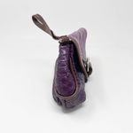 ELIZABETH ARDEN Vintage Purple Snakeskin Clutch Photo 5