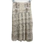 Brochu Walker  Rovena Midi Skirt Drop Waist Pleated Animal Print Size XS Photo 1