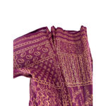 Earthbound Trading Co Romper Hooded Boho Print Burgundy Gold Women's XXL NWT Red Photo 1