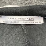 ZARA  Black Ruffle Off The Shoulder Dress Size M Medium Stretchy Knit Bodycon Photo 3