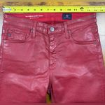 AG Adriano Goldschmied NWOT  Women's 27R Bold Red Coated Skinny Jeans Photo 6