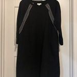 J.Jill New Womens Large Petite Stitched Jersey Knit Sweatshirt Dress Black Photo 0