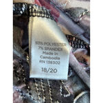 Avenue  Floral Watercolor Blouse Scoop Sz 18/20 Purple/Blk Size M‎ 3/4 Rouched Sl Photo 7