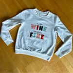 1901  “Mulled WINE and feelin’ FINE” Colorful Sweatshirt, White, Size S Photo 10