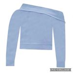 Eloquii NEW Elements One Shoulder Sweatshirt Lavender 18/20 Long Sleeve Glam Photo 11