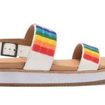 Soludos  Sandals with Rainbow Embroidery White Multicolor Size 9.5M NEW with Box Photo 0