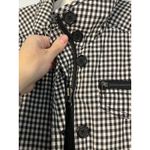 J.Crew Black White Gingham Utility Jacket Womens Size 8 Zip Front Pockets Photo 2