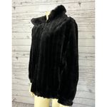 Dress Barn Faux fur hooded coat jacket zippered closing  size small Photo 8