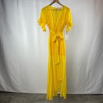 Privacy Please NWT  Chiffon Asymmetric Maci Dress in Yellow Size Small‎ Photo 3