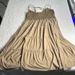 Zenana Outfitters  Tan Lace Midi Dress With Lace Top Photo 3