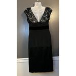 Banana Republic Dress Womens 6 Lace Cap Sleeve Sheath Cocktail Party Bow Detail Photo 5