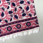 Roller Rabbit  O/S One Size Pink & Blue Floral Print Dress with Fringe Trim Photo 3