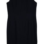 Anne Klein Women's 10 Black Houndstooth Neck Lined Sheath Dress Photo 0