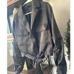 OW Collection Vegas Satin Jacket Black Womens Size Small Photo 7