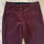 Mango  Suede Burgundy Flare Pants Sz 6 Photo 1