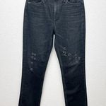 Vince Charcoal Wash Distressed High-Rise 5-Pocket Cotton Jeans Womens Size 27 Photo 0