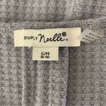 Simply Noelle  Gray Waffle Knit Top Button Detail V Neck Lightweight Pullover S/M Photo 4