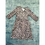 NWT! Merokeety Pink Black Leopard Print 3/4 Sleeve Dress XL Photo 1