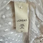 The Great Swiss Dot Floral Lace Trim Long Sleeve Maxi Dress White Size 0 Photo 6