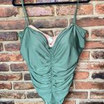 J.Crew New Green Ruched Sweetheart One-Piece Swim Bathing Suit Women's Size 22 Photo 2