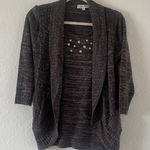  Elegant Gray Cardigan with shirt attached by Carol Rose Size PL Photo 0