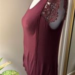 Moral Fiber burgundy Fitted Embellished Blouse Size M Photo 9