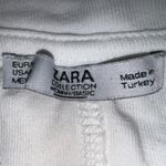 ZARA  white eyelet trimmed short sleeve tee Photo 2