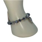 & Other Stories New NWT Silver Beaded Silver-Tone Rhinestone Elephant Pendant Stretch Bracelet Photo 4