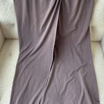 Cynthia Rowley Tan Mid Rise Knotted Maxi Skirt With Slit Size Medium Photo 0