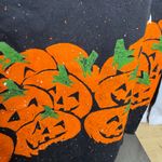 L.A. Artwear Handmade Halloween Maxi Dress Ghost Eyes Pumpkin Print Small/Medium Black Photo 4