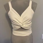 Cider  Fitted Crop Tank Top with Tie FrontSz M Photo 0