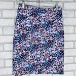 Margaret M Slimming Multicolor Floral Pencil Skirt Size S Blue Photo 3