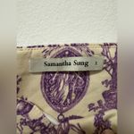 Samantha Sung Mini Skirt Size 2 purple and cream print designer Photo 2