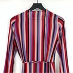 Reformation  Gjelina Luisa Stripe V-Neck Wrap Mini Dress Pink Purple S Photo 8