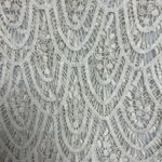 Gatsby Art Deco Style Bohemian Ivory Crochet Blouse Sz One Size Minimalist Tan Photo 3