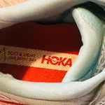 Hoka  Women's Clifton 8 Aqua/Red Running Shoes Photo 3