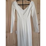 Lulus NWT  Feeling of Forever White Long Sleeve Mermaid Maxi Dress Wedding XXS Photo 8