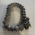 SOLID METAL CHINESE DRAGON BRACELET UNISEX GIFT. Silver Photo 0