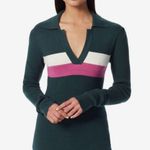 Anne Klein NWT  Sport Fiona Long Sleeve V-Neck Polo Pullover Photo 1