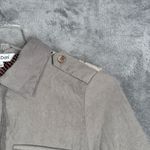 Davi & Dani Utility Jacket Womens M Gray Aztec Southwestern Back Shacket Boho Photo 4