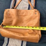 American Leather Co 3 Section Satchel Bag Purse in Light Tan Photo 13