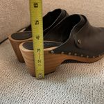 Lisa B. Classic High Heel Studded Clog in Black Leather Size 42 (9.5 Photo 2