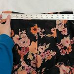 Notations Black Orange Floral Lace Trim Pleated Skirt Photo 4