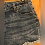 Paige Jimmy Jimmy Short Distressed Raw Cuffed Hem Blue Denim Shorts Size 28 Photo 3