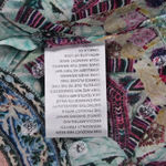 Camilla Silk Drop Shoulder Metallic Sparkle Embellished Boho Top Blouse XS Photo 10