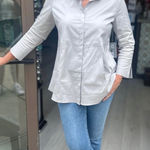 Habitat  Placket Button Up‎ Blouse - Stone NWT size xs Photo 0