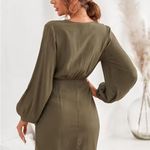 Cupshe Madelyn Peasant Sleeve Wrap Dress NWT Small Photo 1