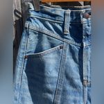 Abercrombie & Fitch High Rise Barrel Jean with vertical seams in a light wash Photo 5