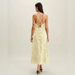 Rihoas Yellow Jacquard Corset Slip Maxi Dress Size XS Photo 2
